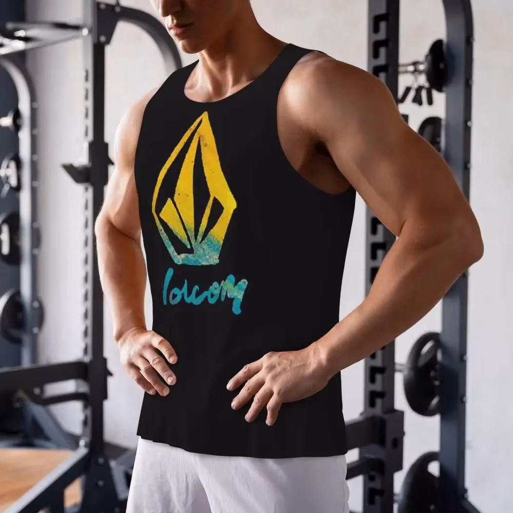Fashion Diamond fitness vest Men's Tank Top Gym T-shirt Hawaiian Beach Surf Sleeveless Shirts Summer Casual Run Fitness