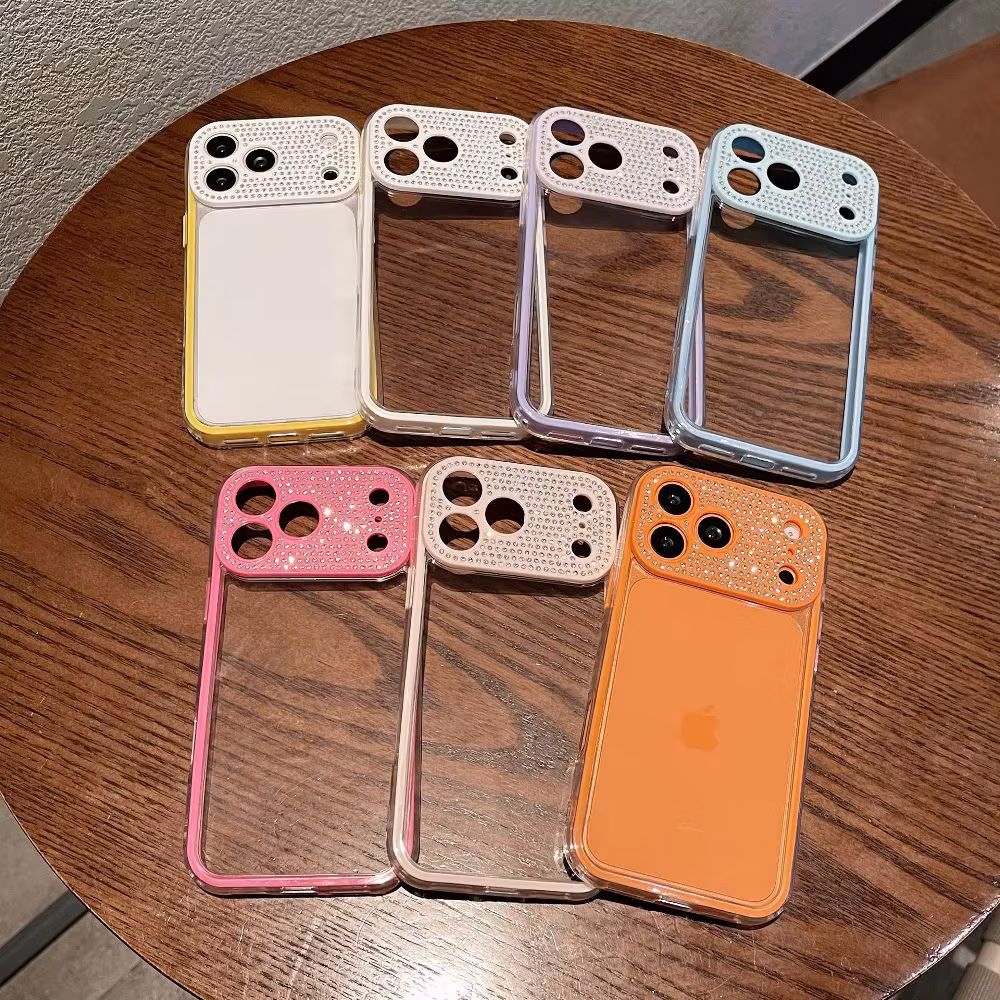 Back Transparent Color Phone Case for iPhone 17 16 15 14 Pro Max with Protective Cover