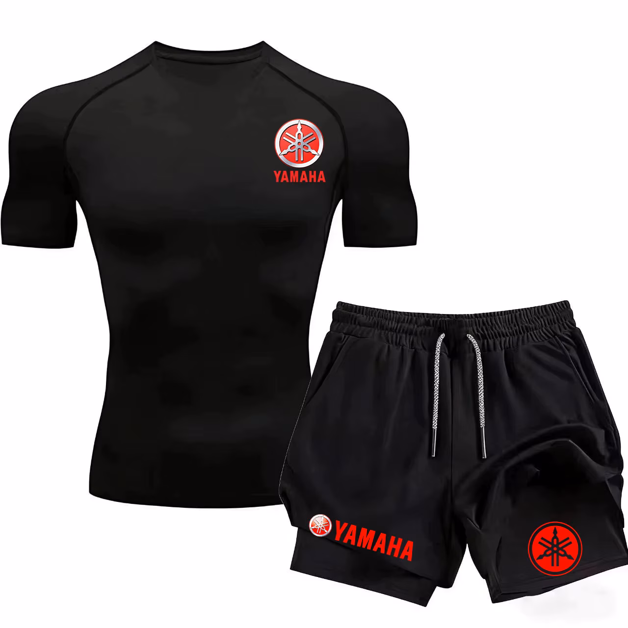 The Yamaha men's and women's 2026 model quick-drying casual sports suit (short sleeves and shorts) - fashionable