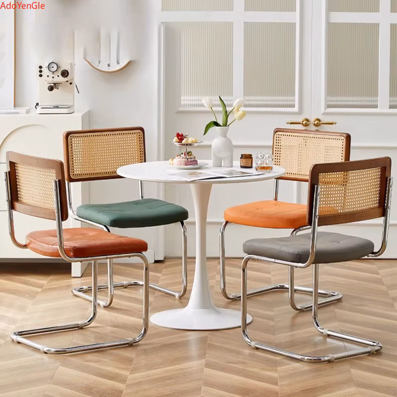 Vintage Modern design Dining Chairs Beautiful Trendy Nordic Rattan Chair Kitchen Home Cadeiras De Jantar Kitchen