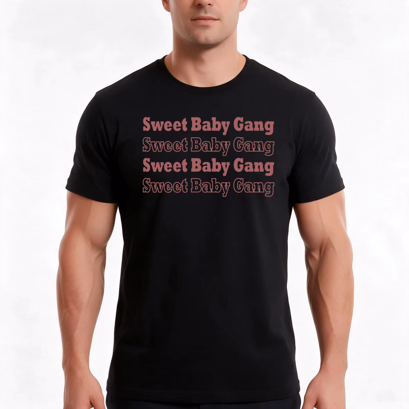 Sweet Baby Gang T-Shirt, Summer Casual Cotton Tee, Oversized Streetwear Tops, Vintage Graphic Print, Loose Fit Short