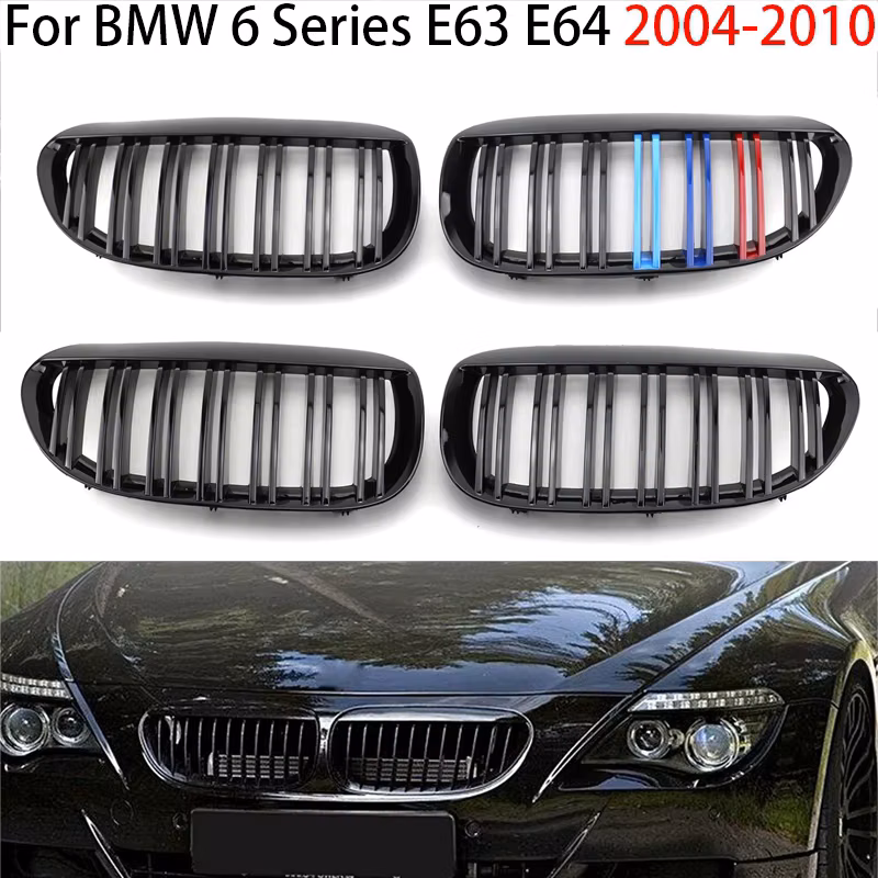 For BMW E63 E64 M6 650Ci 645Ci 2004 2005 2006 2007 2008 2009 2010 Car Front Kidney Grille Hood Front Bumper Radiator