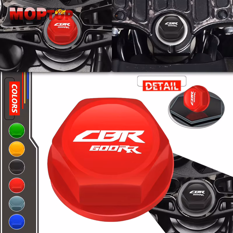 Motorcycle Steering Stem Head Screw Cover Tuerca basculante Cap For CBR600RR CB1000R hornet600 HORNET900 CBR 600RR CB