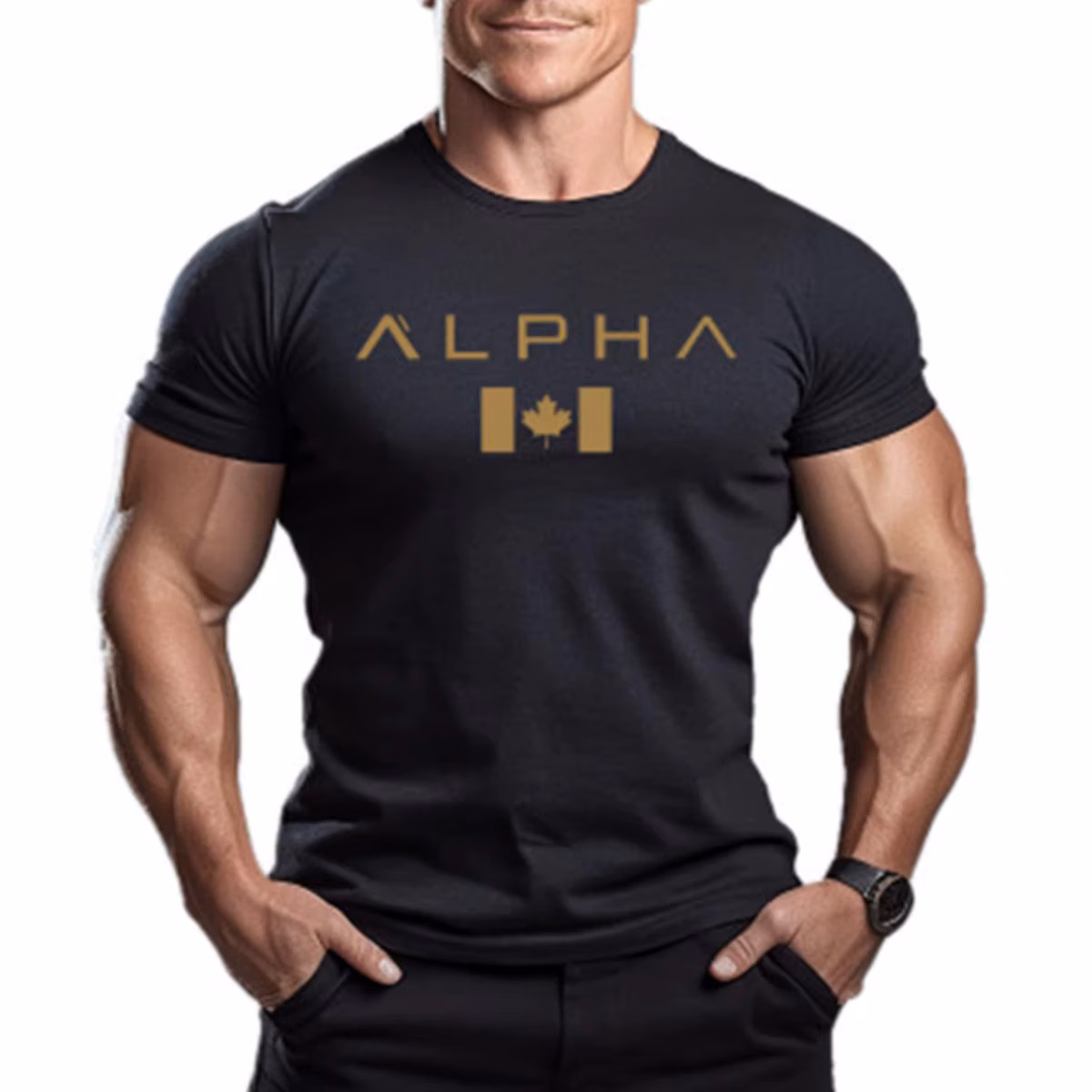 Men's Summer Maple leaves T-shirt Gym Man Letter Printing Short Sleeve Sports Fitness Quick Drying Casual Top Oversized