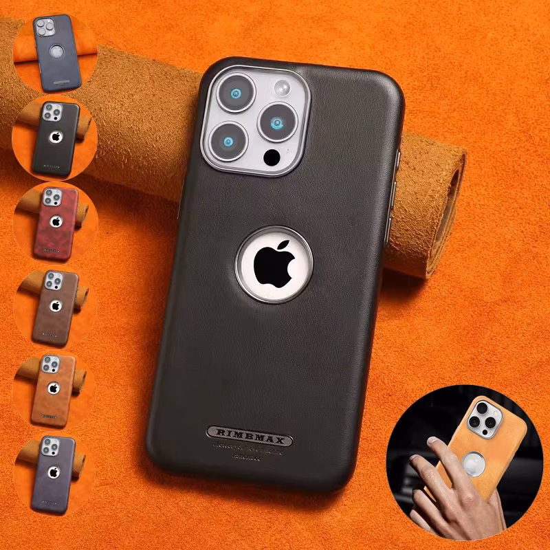 High Grade Solid Color Leather Magnetic Phone Case For iPhone 16 Pro Max 15 Pro 14 Plus 13 12 Pro Series
