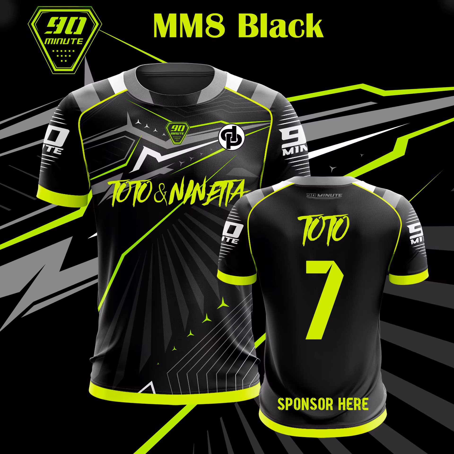 New Men's and Women's Loose Short-sleeved T-shirt 90 Minute Series 3D Printed T-shirt Sports Lovers Top T-shirt
