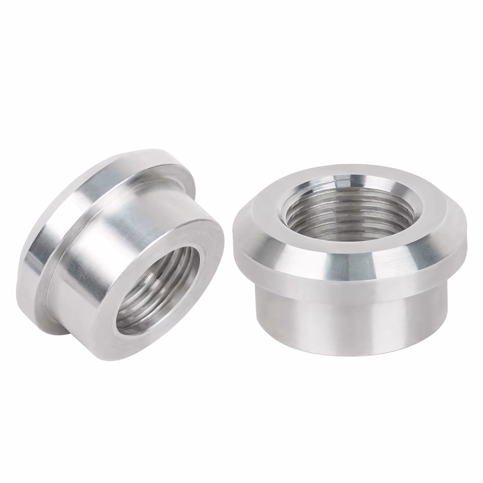 3 8"3 4" 1 2"1 8" 1 4" NPT Female Weld On Bung Fitting Aluminum Universal Weldable Adapter Connector 2PCS Silver for
