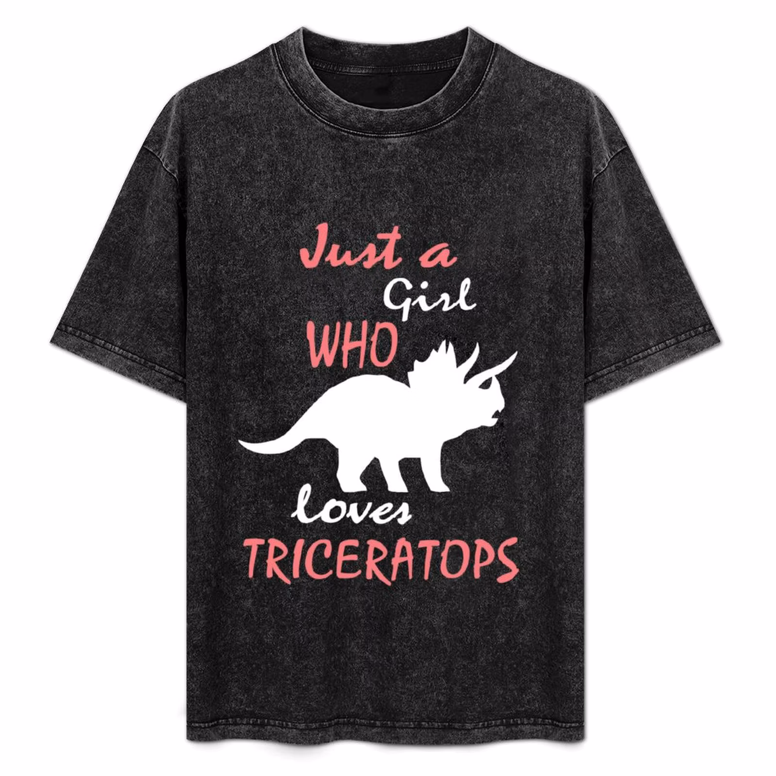 Triceratops Girl Gift T-Shirt Plus Size Outdoor Casual Top