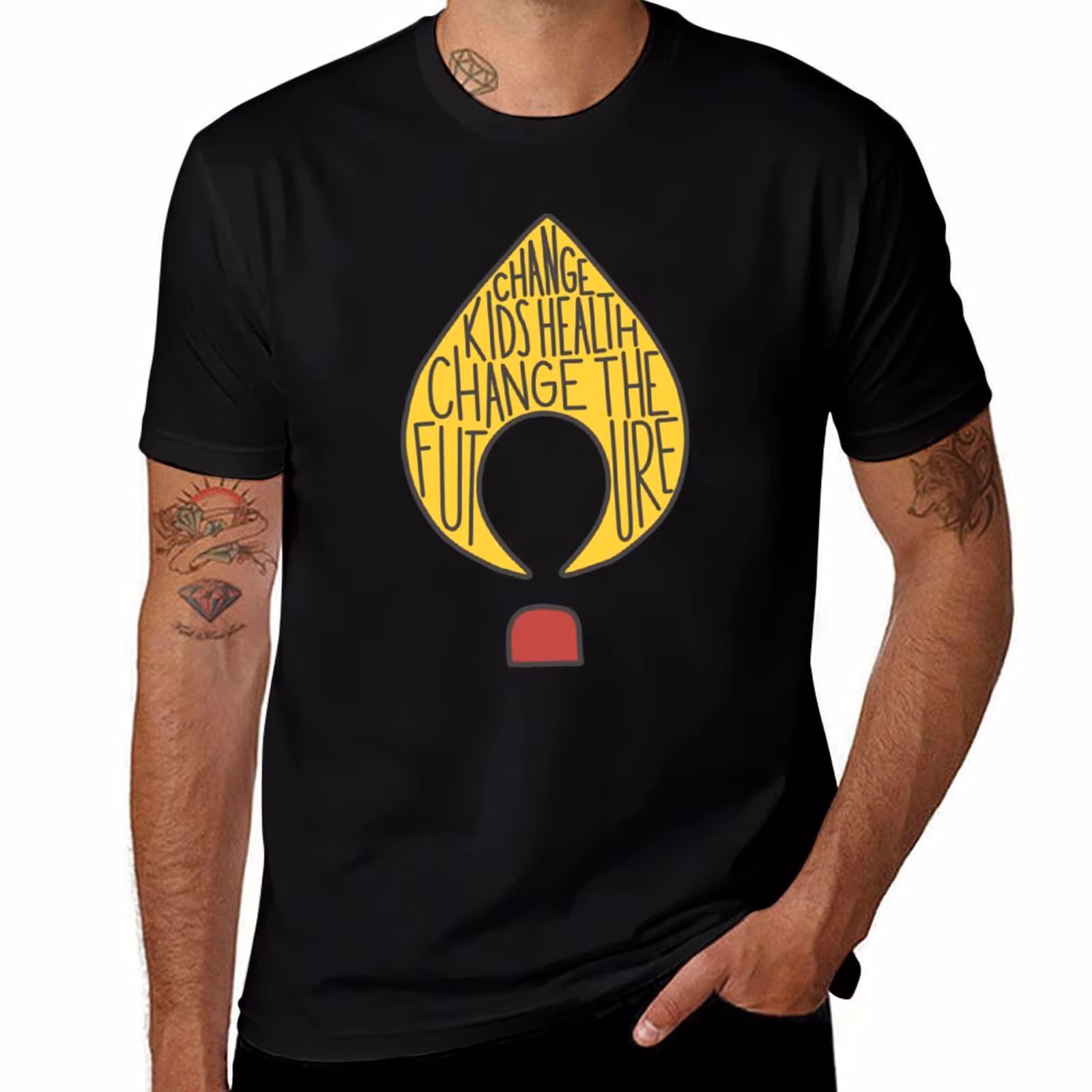 Change Kids Health, Change the Future T-Shirt Work Utility Short Sleeve Shirt T-Shirt