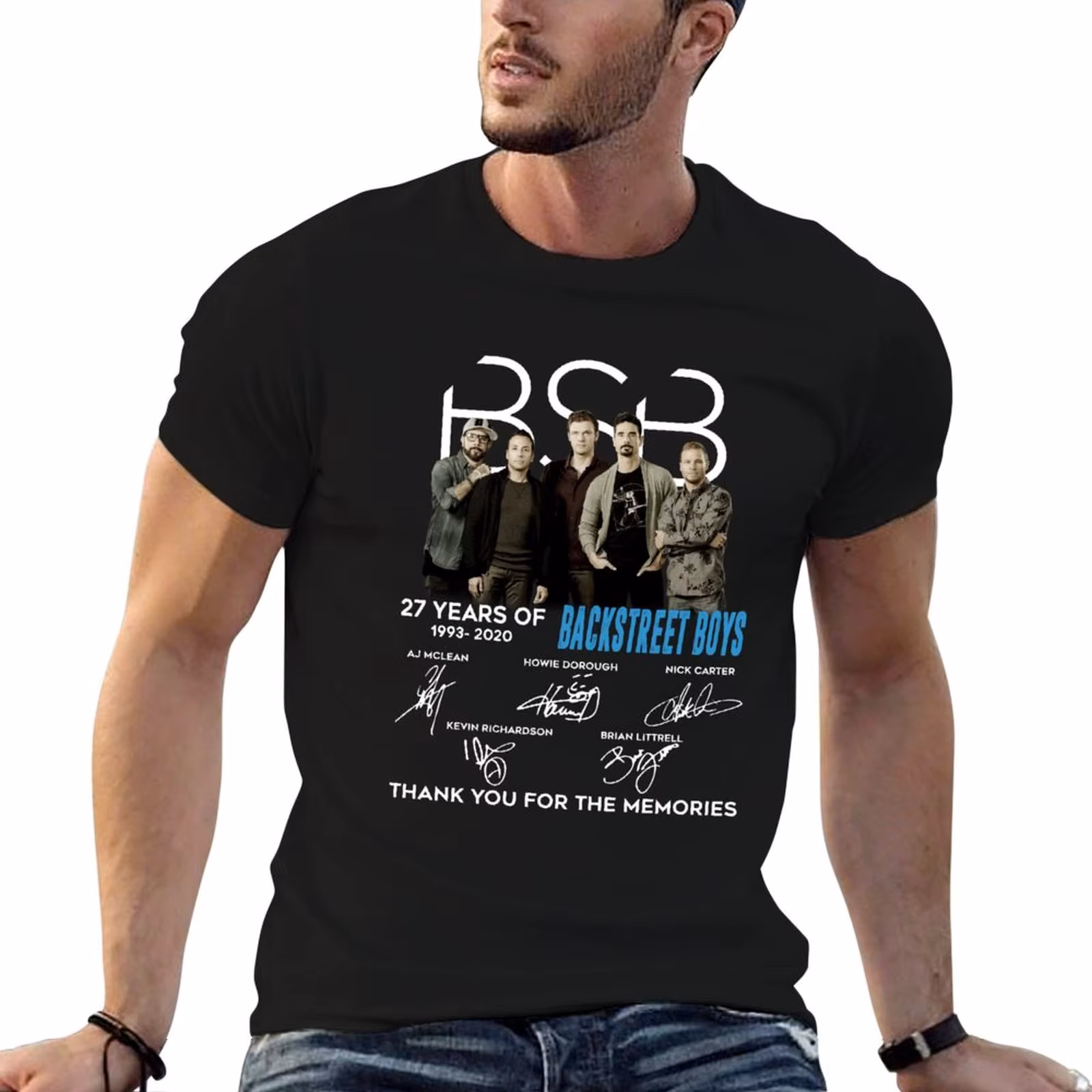 For 27th Years Of Backstreet Boys 1993 2020 Dna World Tour Backstreet Boys 2019 2020 T-Shirt Sports Basic Short Sleeve