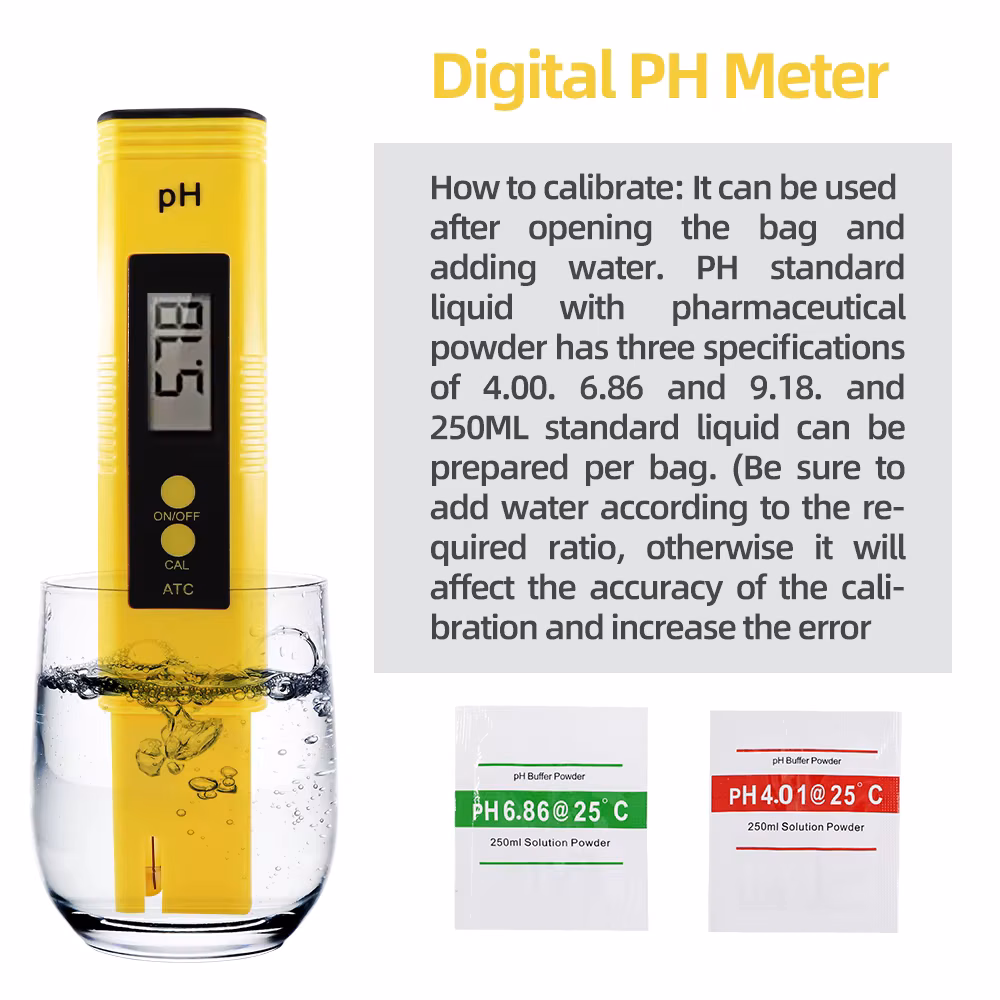 C9 PH Meter 0.01 High Precision for Pet Water Quality Tester with 0-14 Measurement Range Suitable Aquarium Swimming Pool