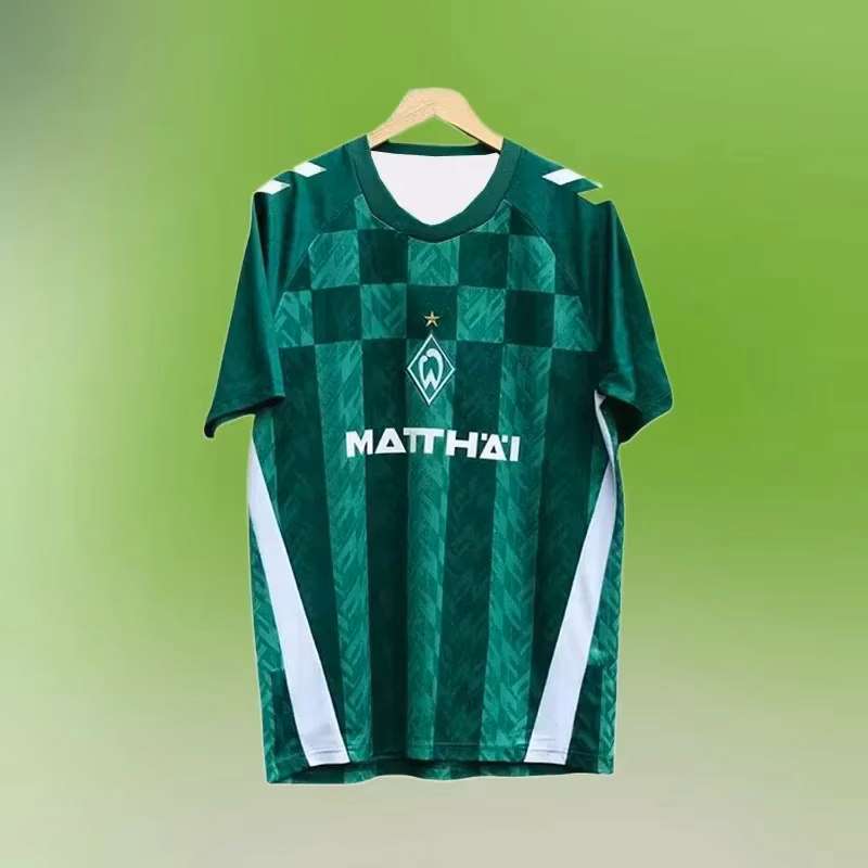 2025-26 Werder Bremen Football Jerseys, Men's and Women's Sports Training Uniforms, Breathable 3D Football Jerseys