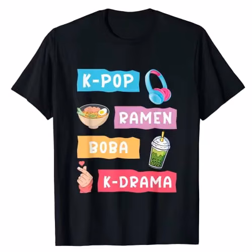 K-Pop Fashion for Fans of Korean K-Drama & KPop T-Shirt Gift Girls Fashion South Korea Clothes Life Style Graphic Tee