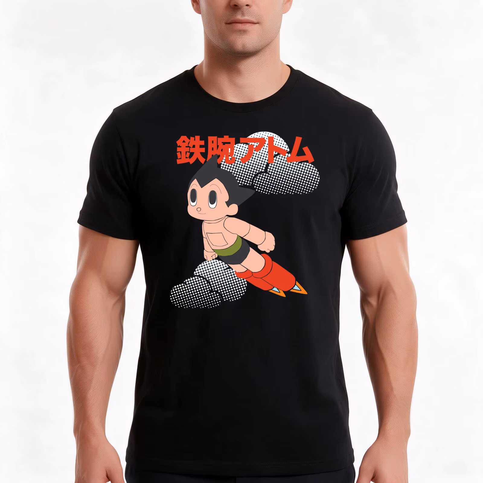 Astro Boy! T-Shirt, Summer Casual Cotton Tee, Oversized Streetwear Tops, Vintage Graphic Print, Loose Fit Short Sleeve