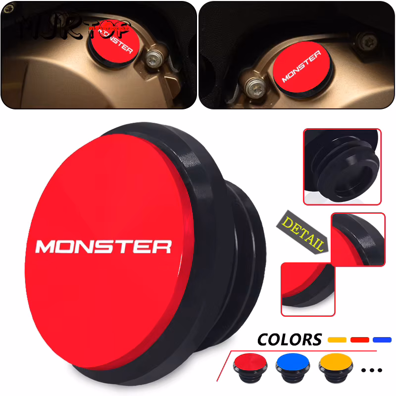 Motorcycle CNC Engine Oil Filler Screw Protection Cover Cap For panigale V4 V4S V4R 1299 MONSTER821 696 796 797 1200
