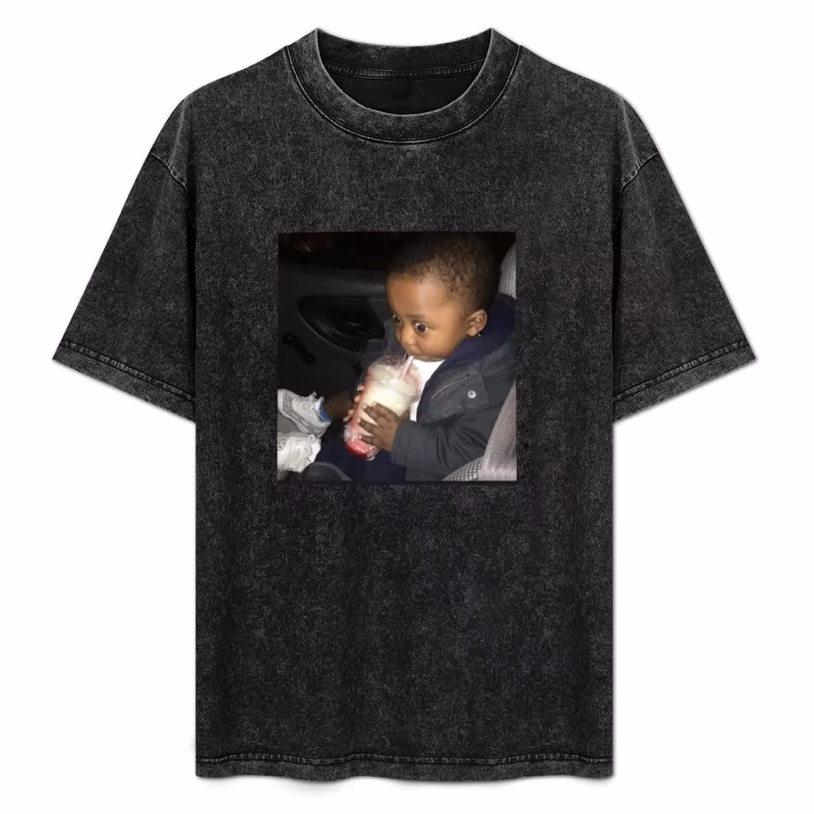 worried baby T-Shirt Plus Size Summer Short Sleeve T-Shirt