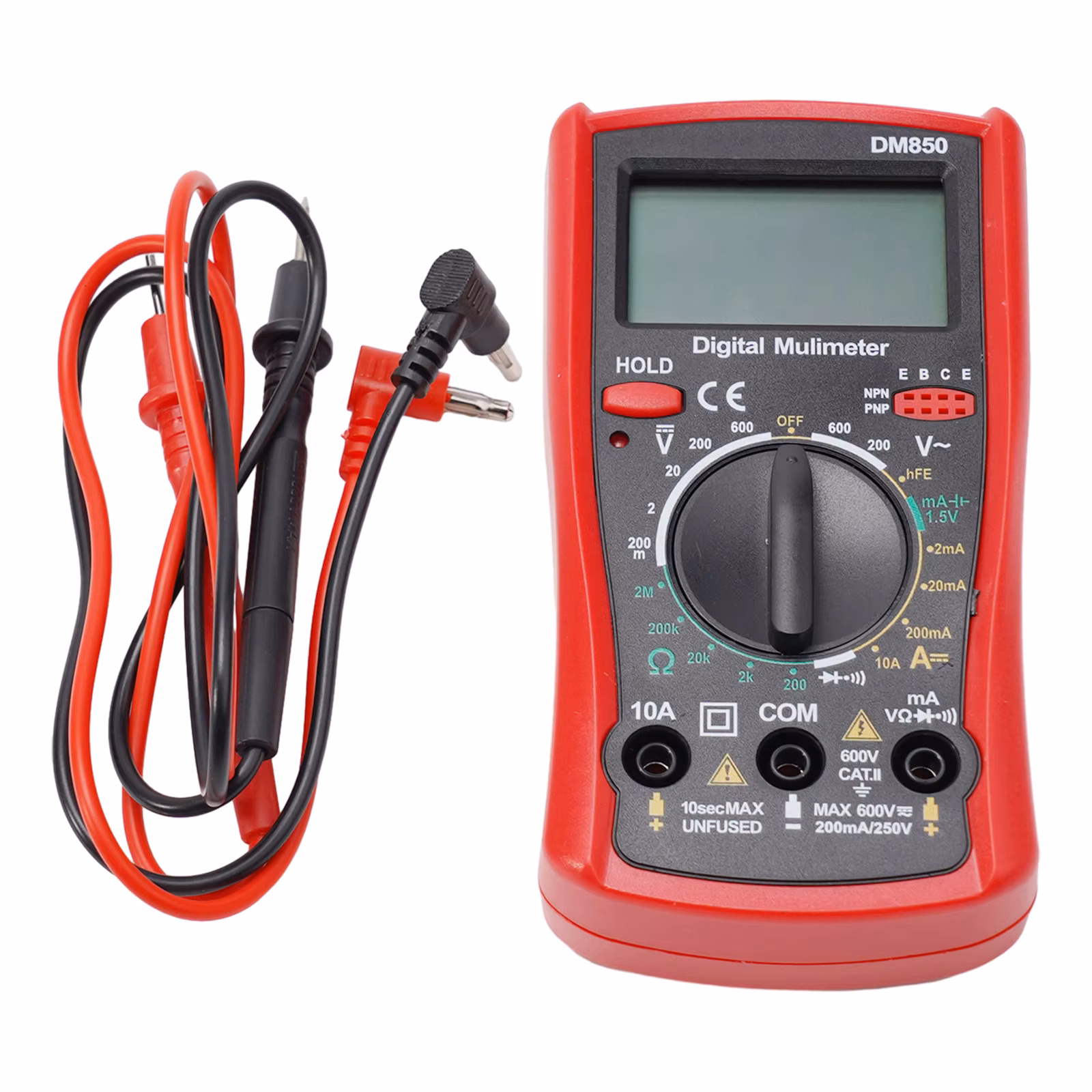 C9 DM850 Digital Multimeter With PVC brass Test Leads Professional Multimeter AC DC Votage Tester 1999 Counts