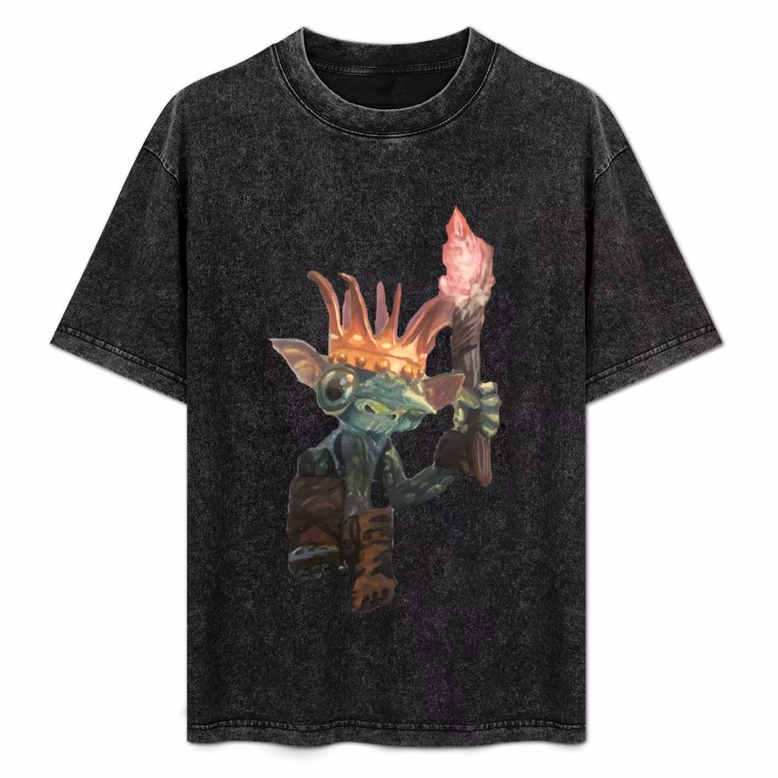 Goblin Boy cutout T-Shirt Utility Casual Work T-Shirt