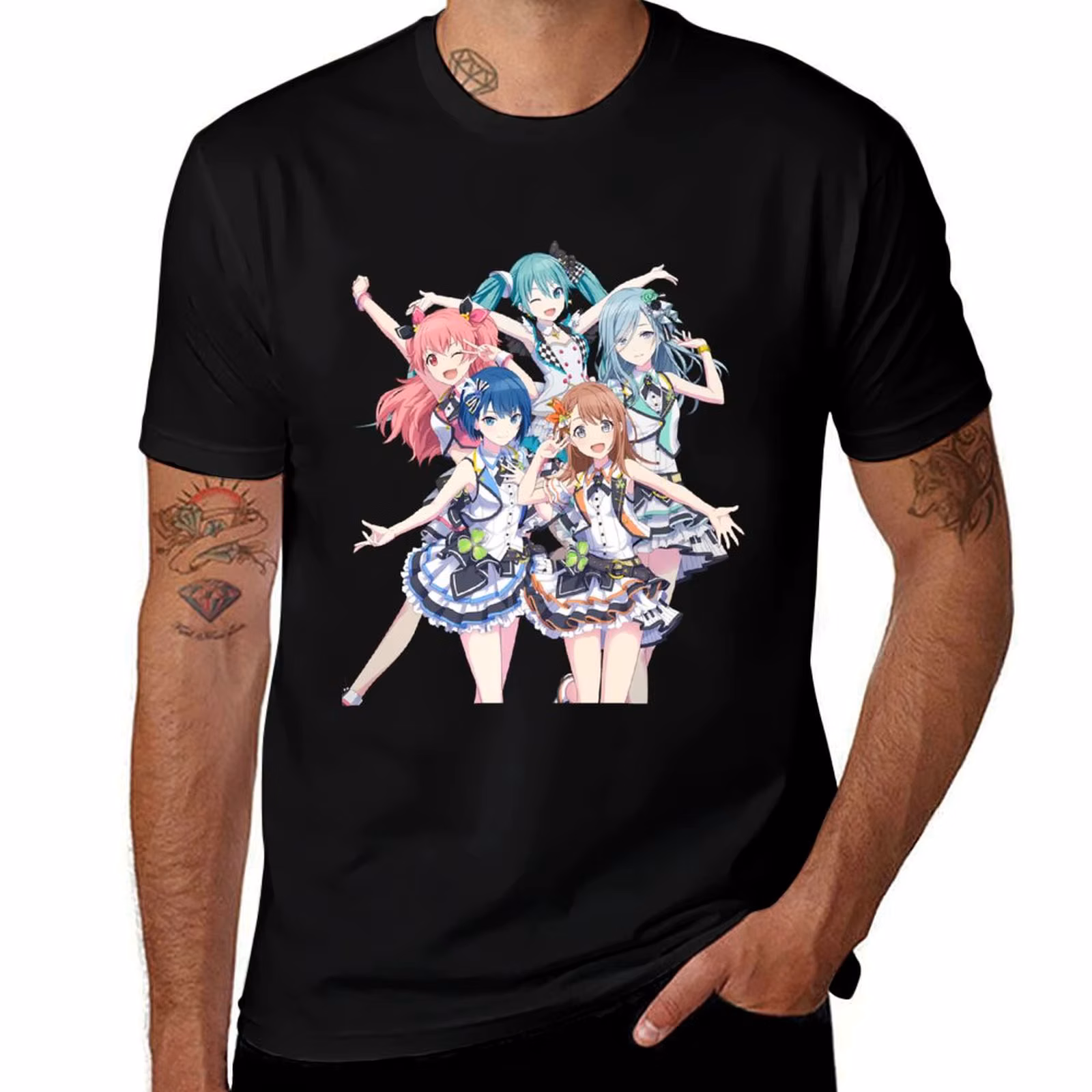 Project Sekai Team Girl T-Shirt cotton tshirt 100% T-Shirt