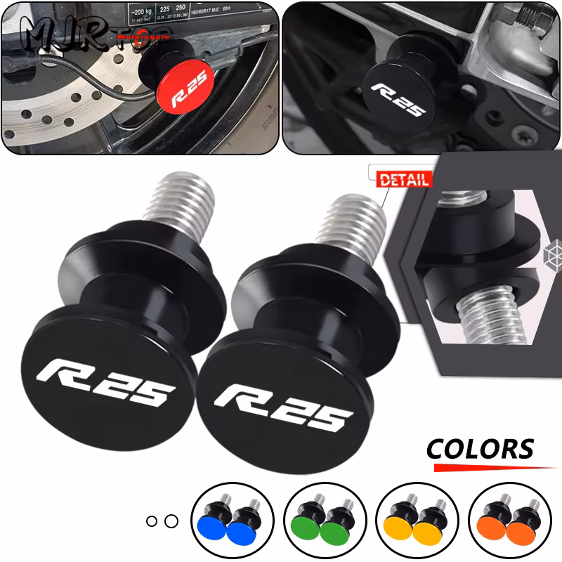 Motorcycle Accessories 6M Swingarm Spools Slider Stand Screw For YZFR25 2015-2025 YZFR15 V3 V4 2013-2025