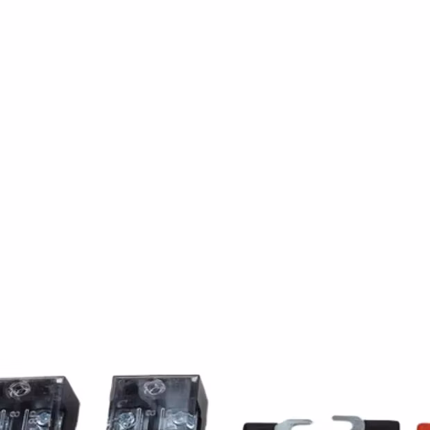 4 Sets 600V 25A 8 Position Terminal Block Double Row Busbar Distribution Board With Cover For Ground Circuit Wiring Kit