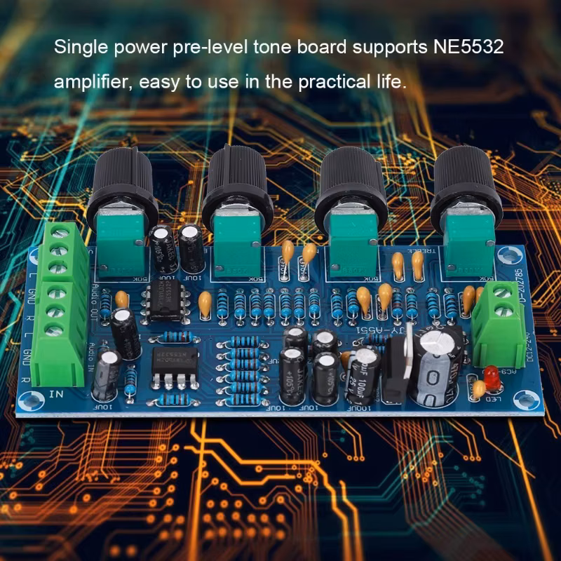 E9 Preamp Tone Board Hifi Single Power Supply Eletrical Supplies Fever Grade For NE5532 Amplifier High Fidelity Front