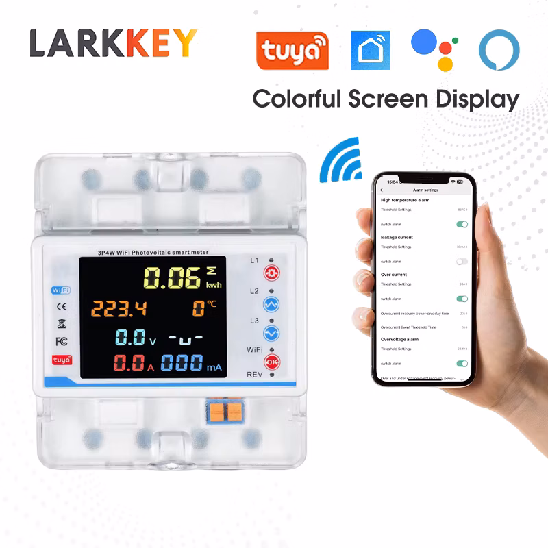 3 Phase Tuya WiFi Smart Bi-Directional Energy Monitor Intelligent Circuit Breaker Automatic Reclosure Protector Switch