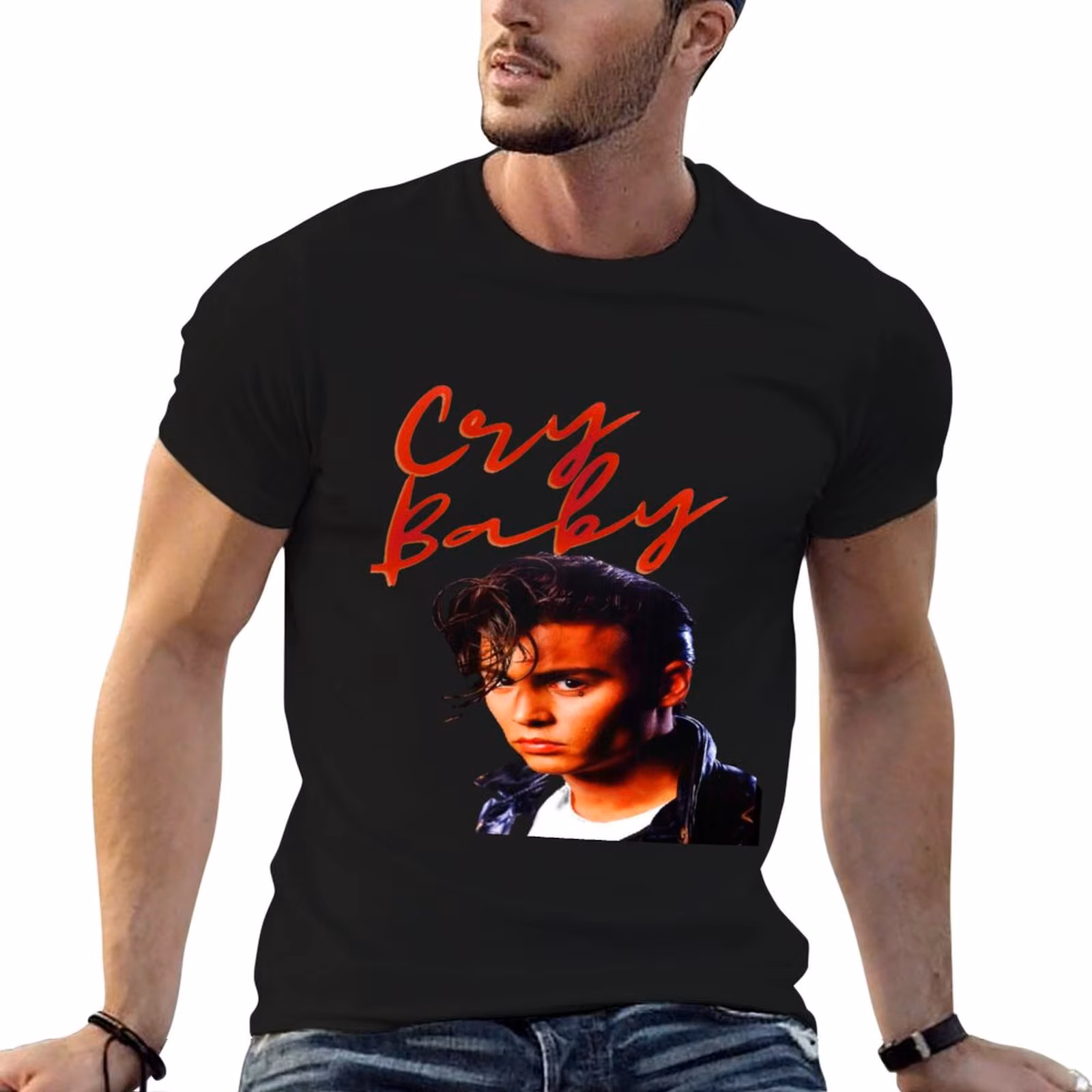 Vintage Cry Baby T-Shirt Street Art Print Tee Shirt