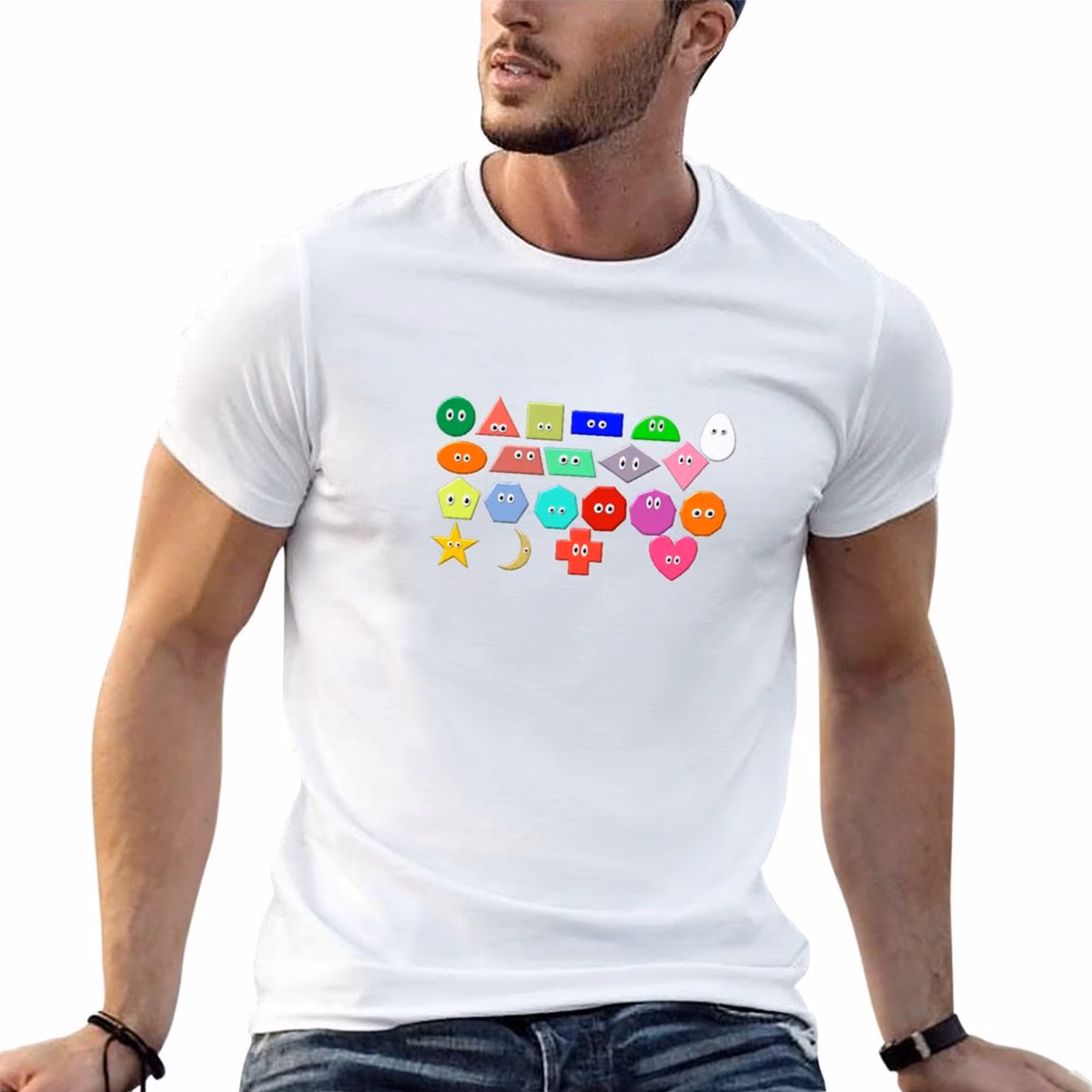 What Shape Is It? - The Kids' Picture Show T-Shirt Casual Loose Fit Summer Tee Shirt