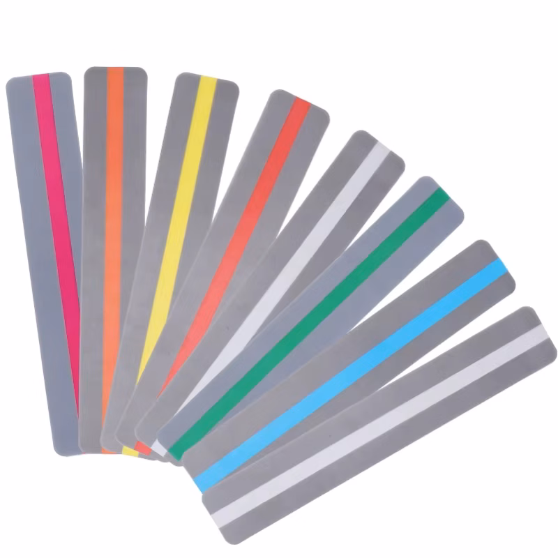 D9 8Pcs Reading Strips Guided Highlight Colored Overlays Bookmark Plastic Tool Guided Help Reading Dyslexia aid PET