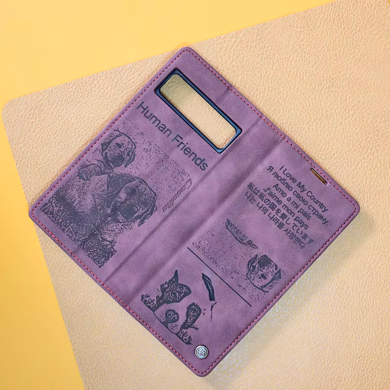 Engrave Pattern&Text Flip Phone Cover For Xiaomi 14 Ultra 14T 13T 12X 11X Poco F7 Ultra X7 M7 M6 X6 X5 X3 M3 M5s F5 F3