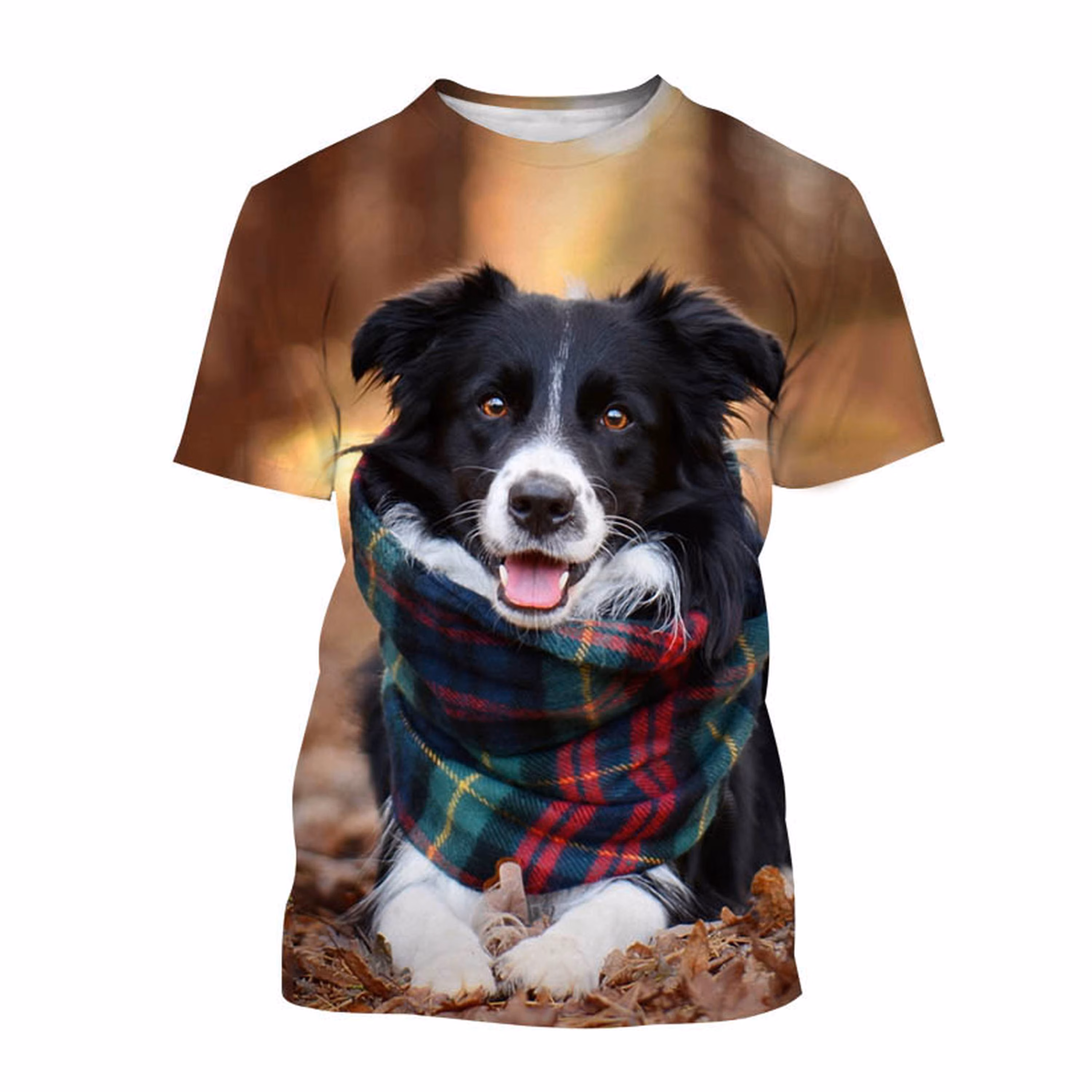 Summer Border Collie 3d Print Men's Women's Children's Street Casual T-shirt Cute Pet Dog Pattern Breathable Thin