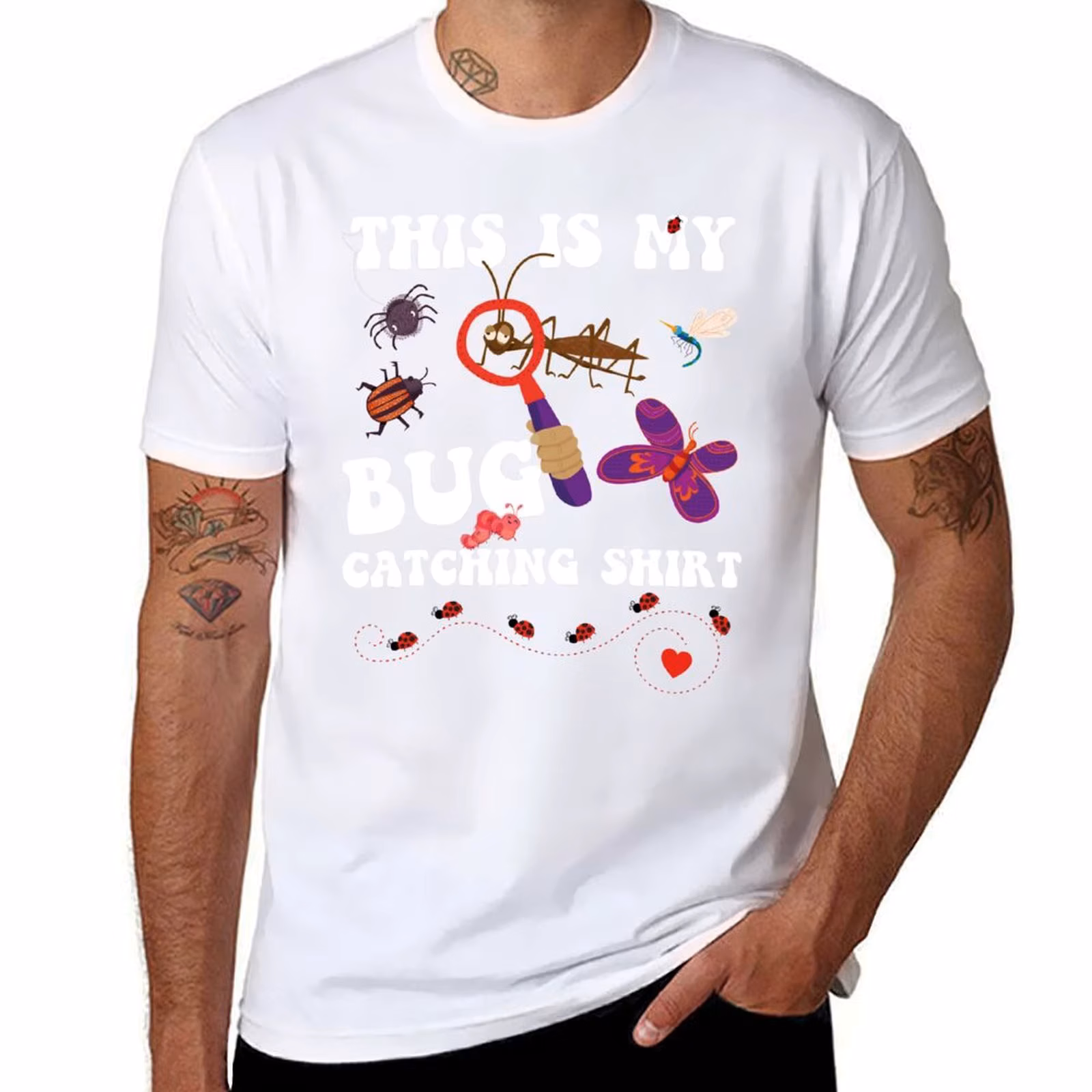 Kids Bug Catching Design - Bug Collecting For Kids - This Is My Bug Catching T-Shirt cotton t shirts T-Shirt