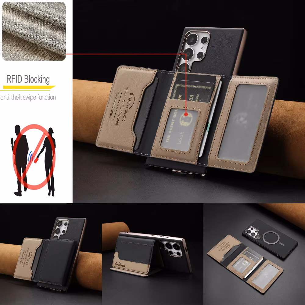 Removable Magnetic Phone Cover For Samsung Galaxy S25 Ultra S24 S23 S22 S21+ A26 A36 A06 A56 A25 A55 With Flip Wallet