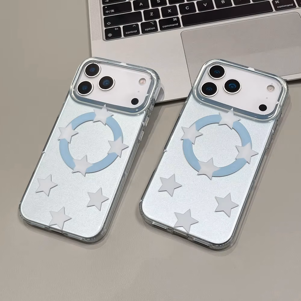 Fashion Stars Pattern Phone Case for iPhone 17 16 15 14 Pro Max with Protective Cover
