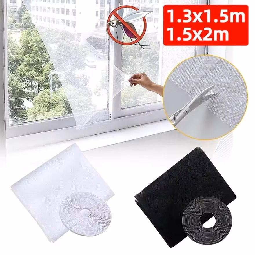 DIY Mosquito Net Self-adhesive Indoor Anti-insect Fly Screen Curtains Window Net Protections Mesh Home Textile Bed