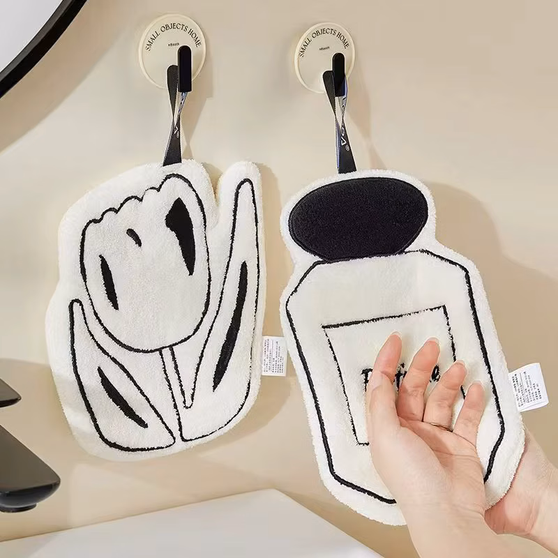 Hangable Hand Towel, Thickened Absorbent Quick-drying Bathroom Special Handkerchief Hand Cloth Children's Handkerchief