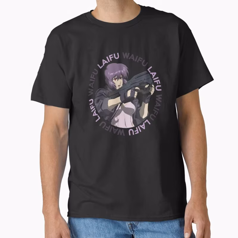 Ghost in the Shell Cyberpunk Cyborg Girl Anime T Shirt Cyberpunk Tachikoma Graphic Tee 0611 Sci-Fi Aesthetic Y2K