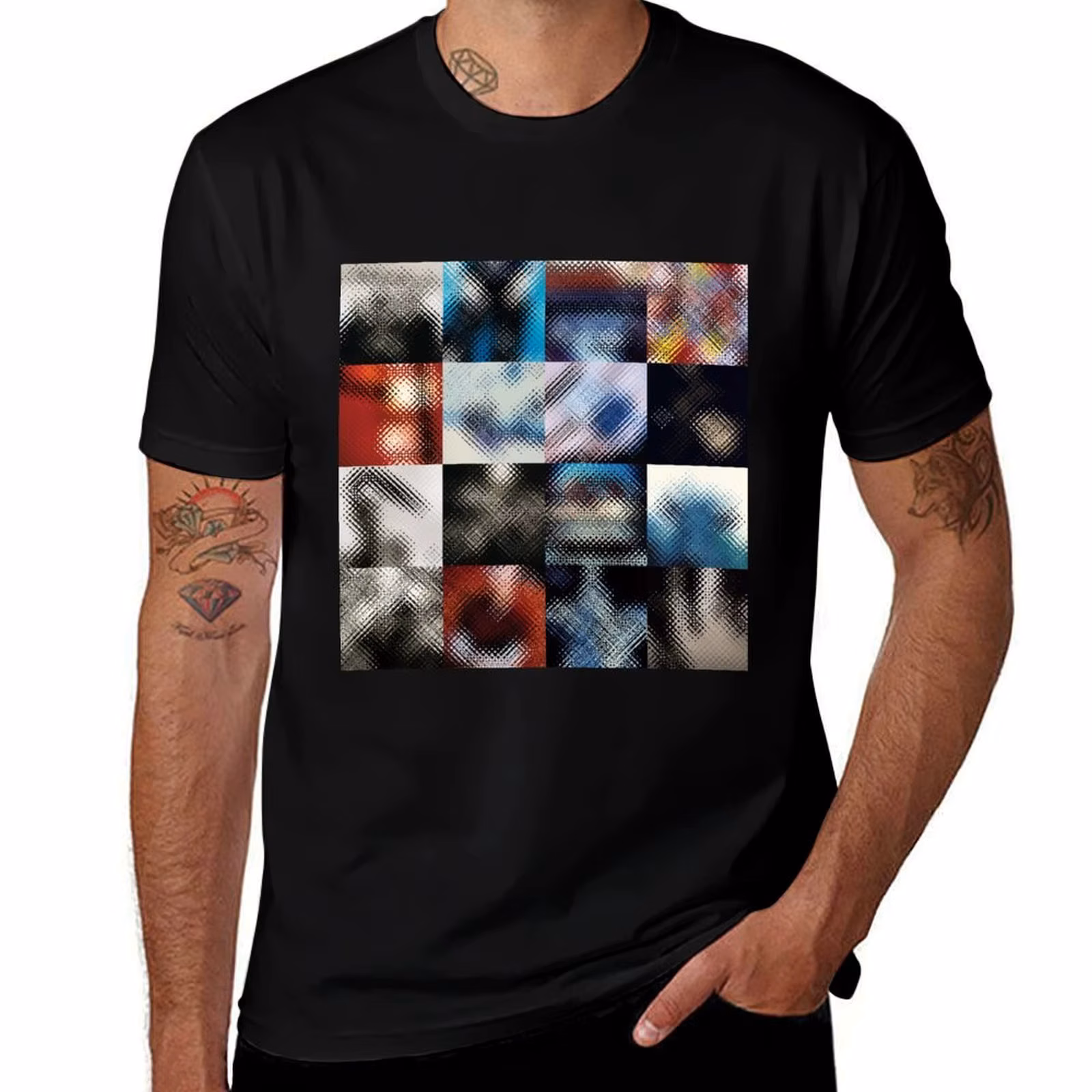 U2 Achtung Baby Glass Effect Sticker T-Shirt Lightweight Casual Summer T-Shirt