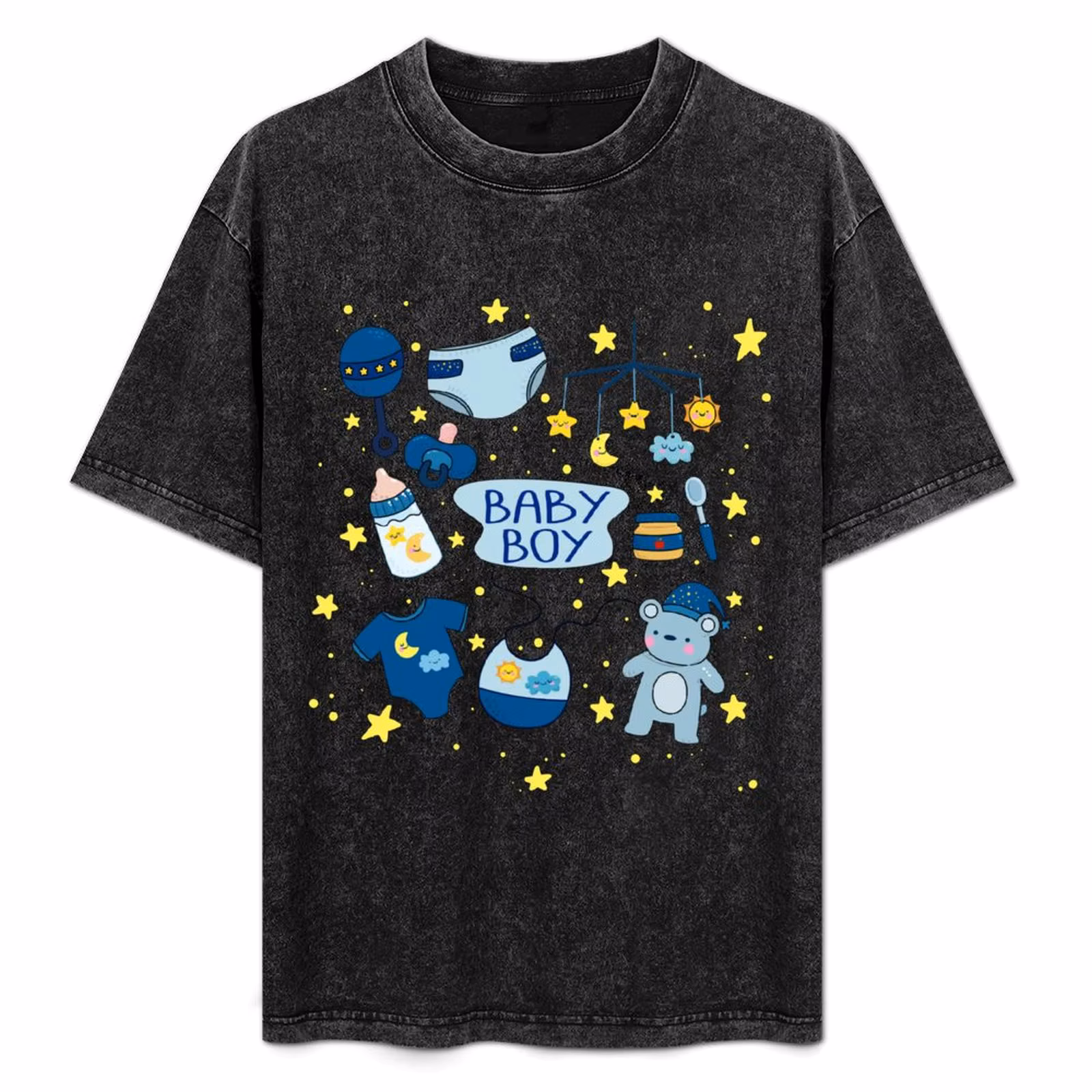 Abdl (Adult Baby Diaper Lover) Diaper BOY Collection T Shirt T-Shirt Basic Plain Short Sleeve Crew Neck Tee