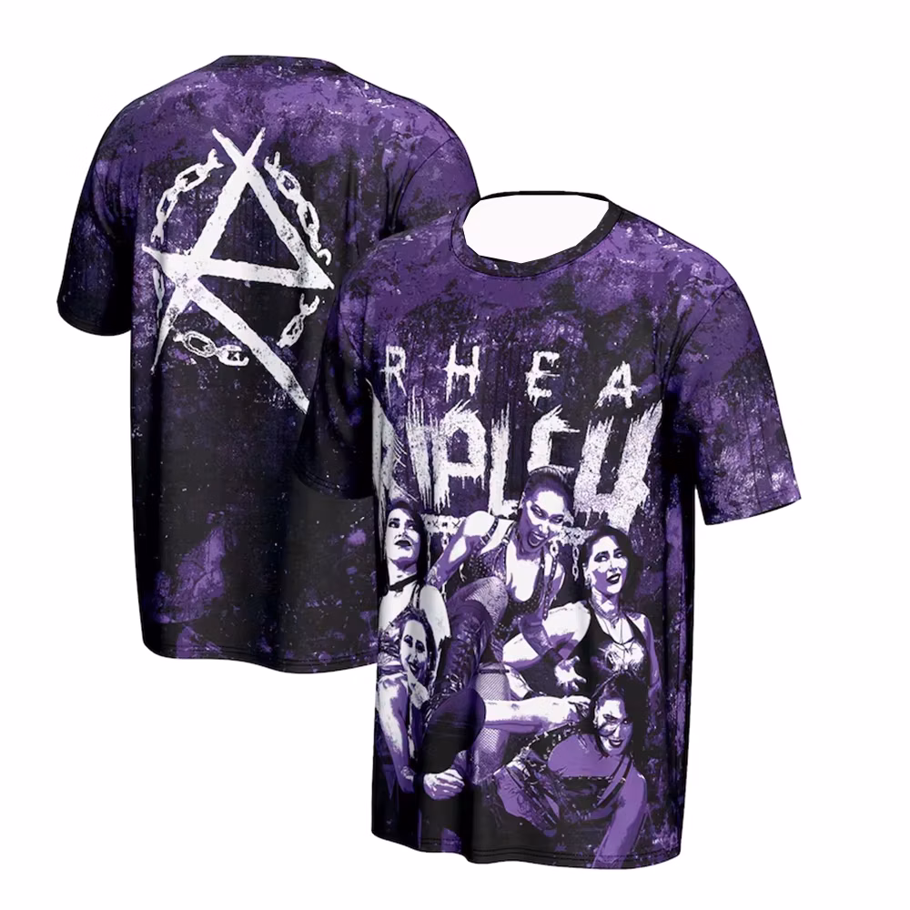 Purple Rhea Rippley Wrestling Training T-shirt for Men, Hot Selling Summer Women's Short sleeved Top for Children
