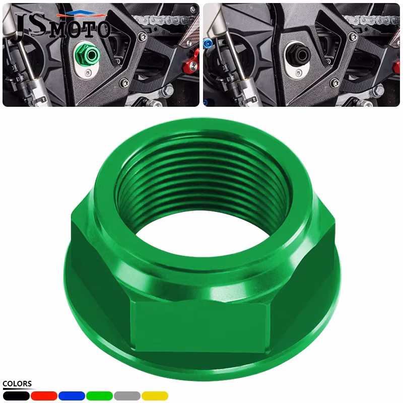 For Z650 Z750 Z800 Z900 ZX10R ER6N Rear Wheel Axle Sprocket Nut Screw Bolt Pad Motorcycle CNC Tuerca Rueda Posterior