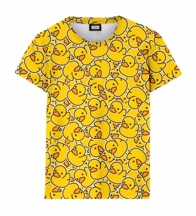 Y2k Fashion 3D Cute Yellow Duck Print T Shirt Rubber Graphic Tee Shirts Kid Funny Streetwear Tops Unisex Short Sleeves