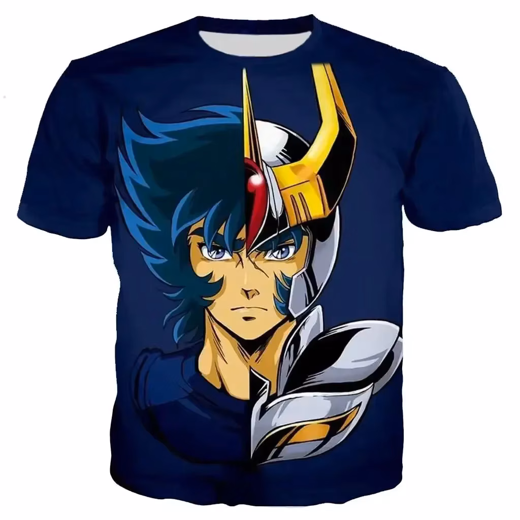 Saint Seiya T Shirt Men Fashion T-shirts Kids Hip Hop Tops Tees Anime 3d Print Tshirt Summer Men's T-shirt Graphic Tops