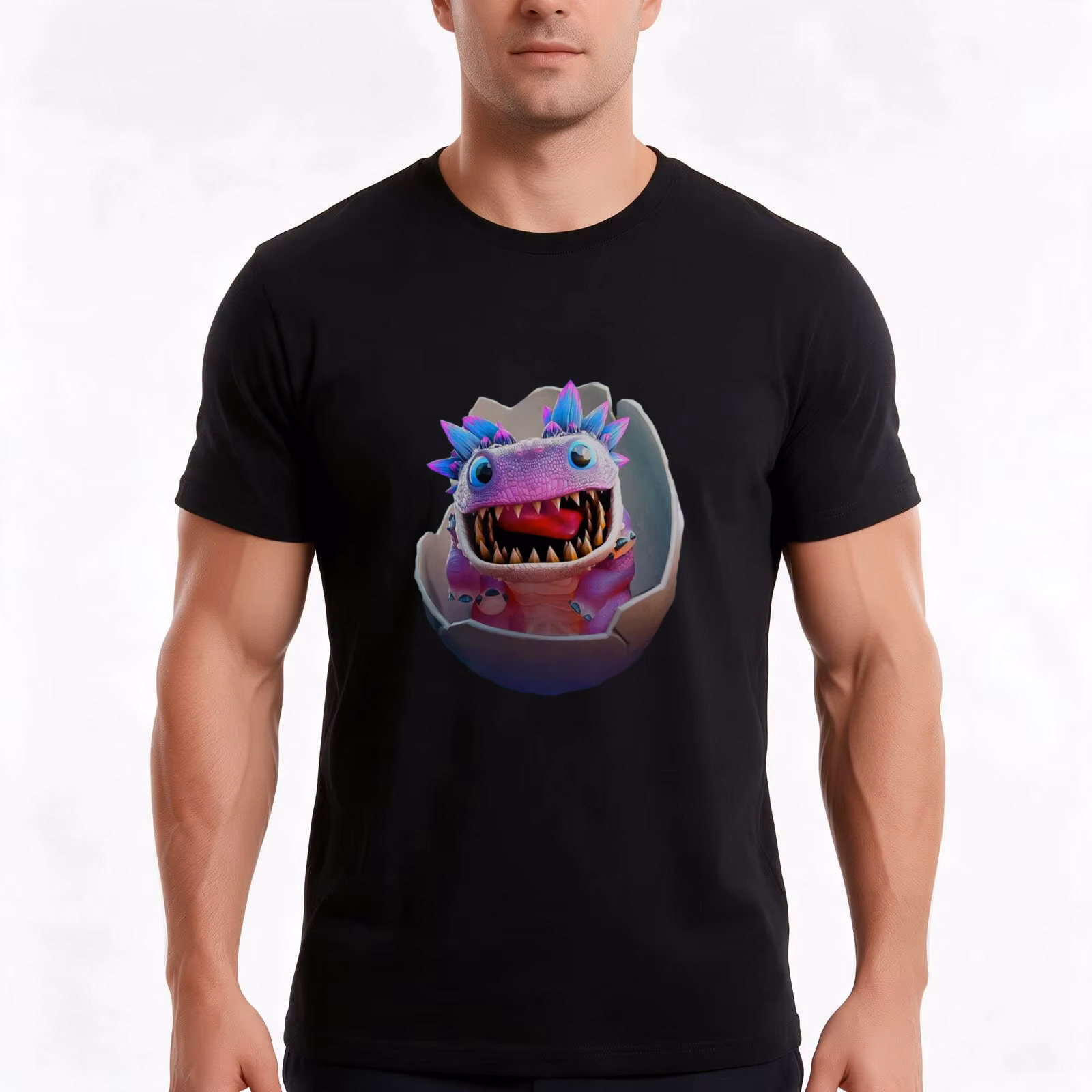 Baby Klombo T-Shirt, Summer Casual Cotton Tee, Oversized Streetwear Tops, Vintage Graphic Print, Loose Fit Short Sleeve