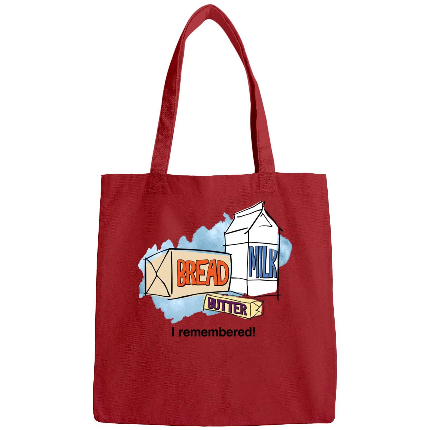 Loaf Of Bread, Milk, And Butter - Kitchen Grocery Bags