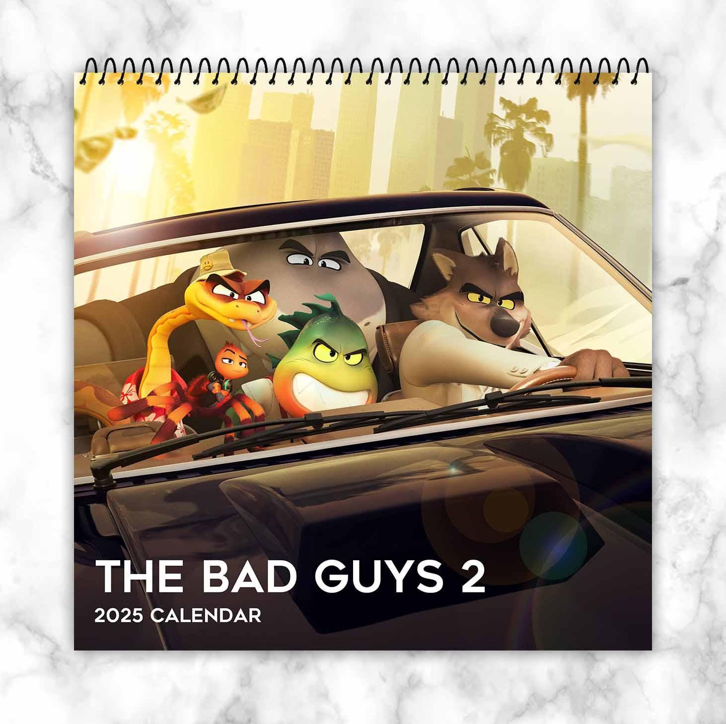 The Bad Guys 2 Calendar 2025, Personalized Calendar, Movie Calendar