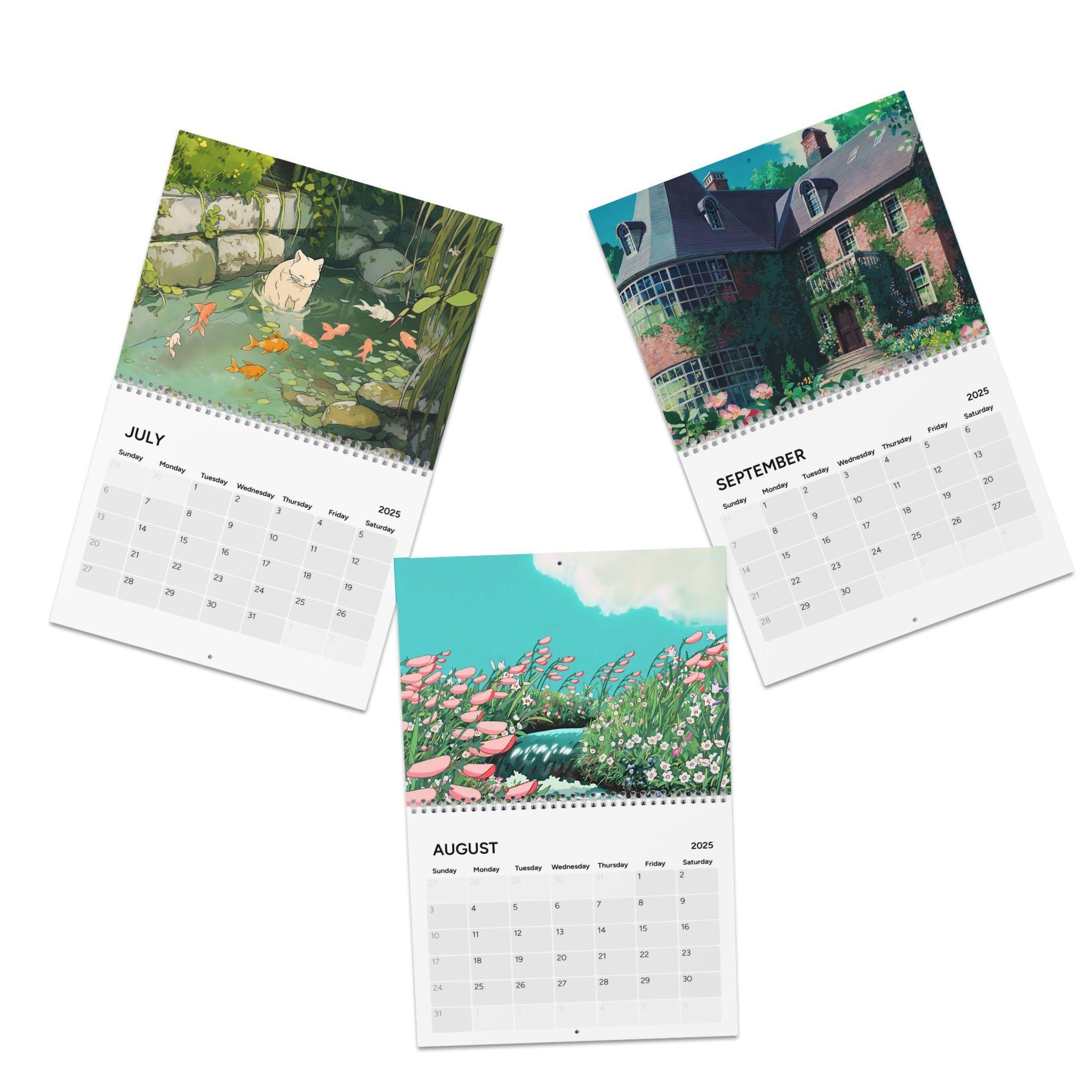 Studio Ghibli Scenery 2025 Wall Calendar