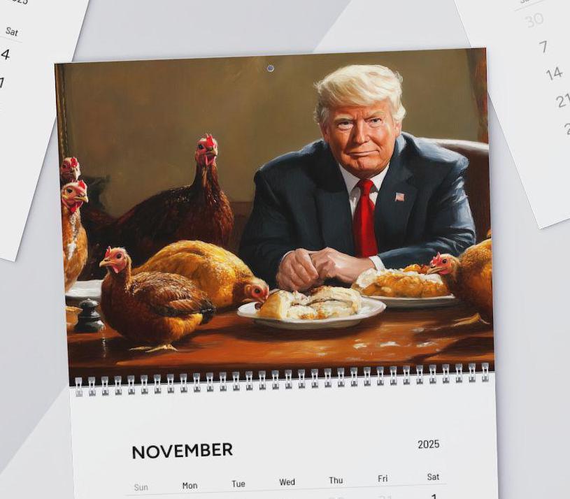Trump 2025 Funny Wall Calendar - Gag Gift Idea