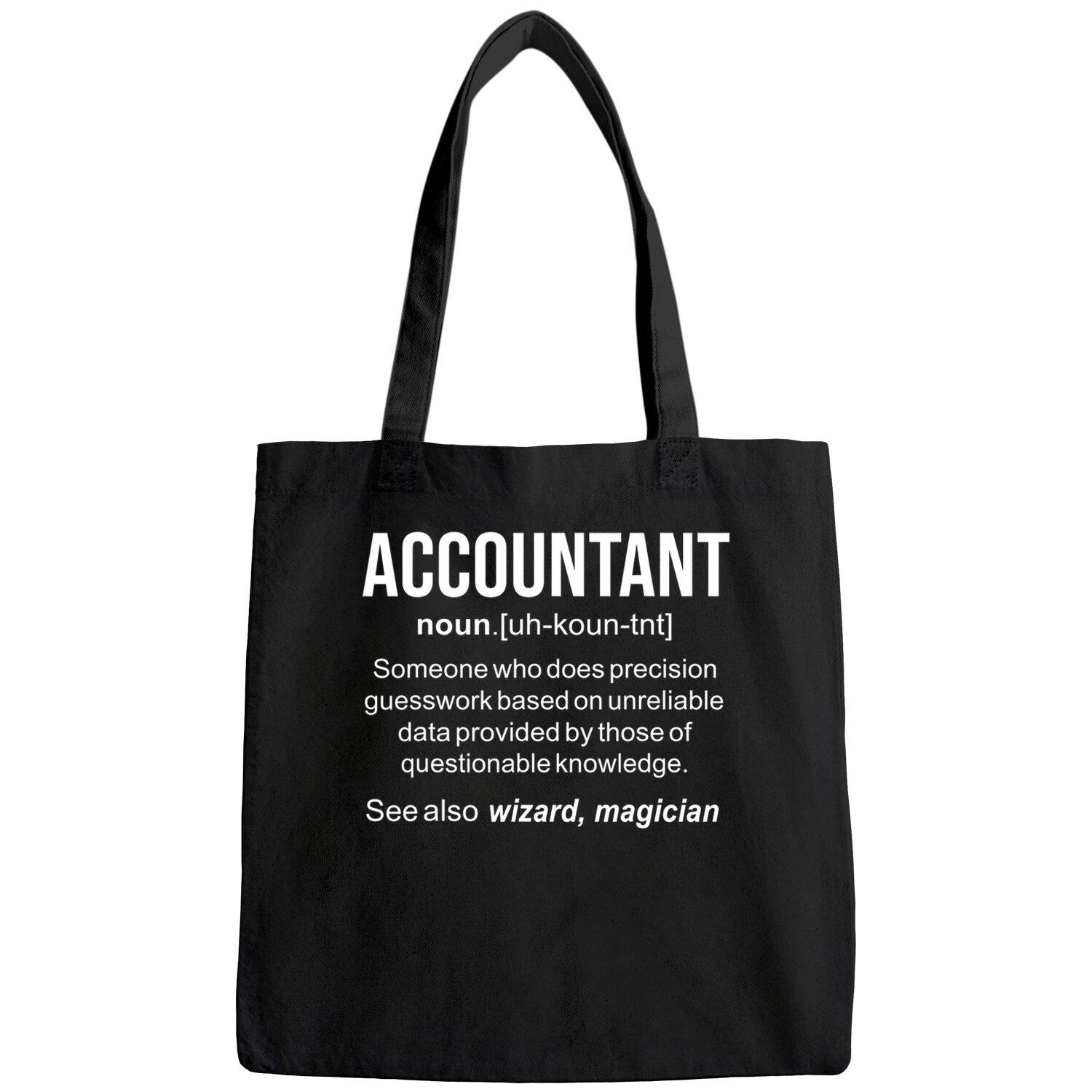 Accountant Funny Job Title Dictionary Profession Definition Tote Bag